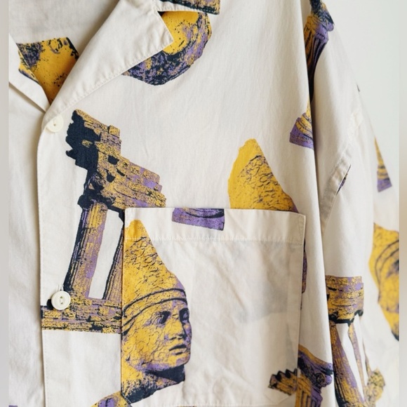 H&M Oversized Fit Cotton Short Sleeve Button Down - Picture 4 of 5